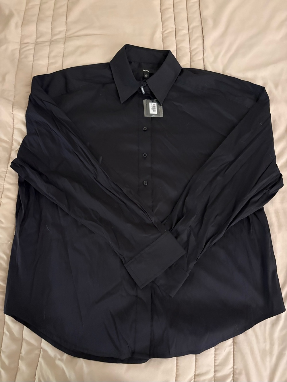 Khy NWT Black Oversized Button Down Shirt